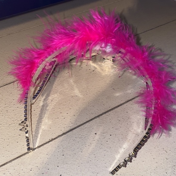 Happy New Year ๐๐ crown feather headpiece hair accessory turquoise pink purple - Picture 6 of 8